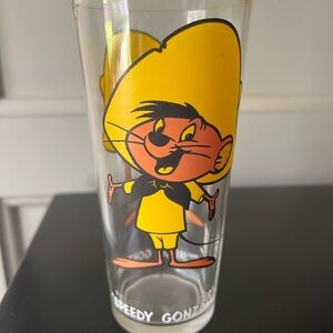 Vintage Pepsi 1973 Speedy Gonzales Collectors Glass Loonie Tunes